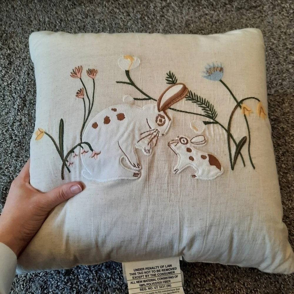 Threshold Mommy & Baby Bunny Rabbit Decorative Pillow